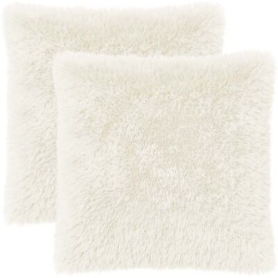Cojín 2 Uds. Heerlen Blanco 60 X 60 Cm Fleece Pv Vidaxl Cojín 2 Uds. Heerlen Blanco 60 X 60 Cm Fleece Pv Vidaxl