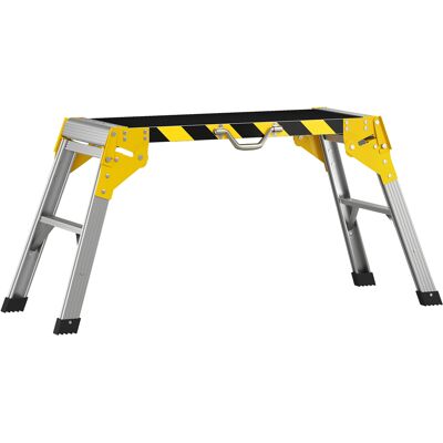 JHY DESIGN Banco De Trabajo Plegable Antideslizante De Aluminio Con Asa, Soporte Para Herramientas, Capacidad De 150 Kg, 110 X 32 X 50 Cm, Negro. JHY DESIGN Banco De Trabajo Plegable Antideslizante De Aluminio Con Asa, Soporte Para Herramientas, Capacidad De 150 Kg, 110 X 32 X 50 Cm, Negro.