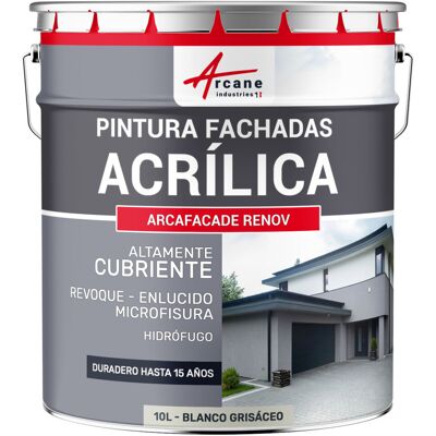 ARCANE INDUSTRIES Pintura Acrílica Para Exteriores, Impermeable Y Duradera Para Fachadas Exteriores - Arcafaçade Renov ARCANE INDUSTRIES Pintura Acrílica Para Exteriores, Impermeable Y Duradera Para Fachadas Exteriores - Arcafaçade Renov