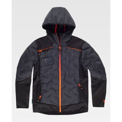 Chaqueta Acolchada Future Con Capucha Wf3020 Workteam S Gris Oscuro+negro+naranja Fluor Chaqueta Acolchada Future Con Capucha Wf3020 Workteam S Gris Oscuro+negro+naranja Fluor