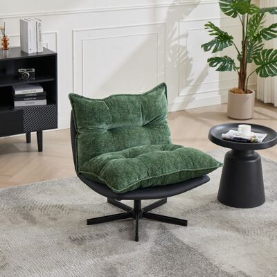 JHY DESIGN Sillón Reclinable Giratorio Con Respaldo Ajustable En 3 Posiciones (95°/110°/125°), Patas De Metal Negro Y Tapicería De Piel Sintética Con Estampado De Garras De Gato. JHY DESIGN Sillón Reclinable Giratorio Con Respaldo Ajustable En 3 Posiciones (95°/110°/125°), Patas De Metal Negro Y Tapicería De Piel Sintética Con Estampado De Garras De Gato.