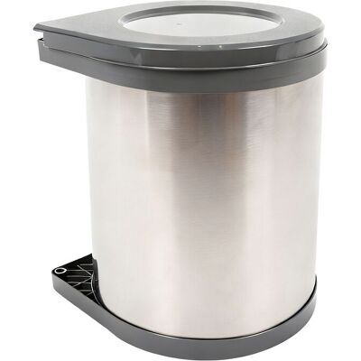 Relaxdays Cubo Empotrable 14 L, 32,5 X 28 X 34 Cm, Inox, Interior Extraíble, Puerta Armario, Cocina, Plateado Relaxdays Cubo Empotrable 14 L, 32,5 X 28 X 34 Cm, Inox, Interior Extraíble, Puerta Armario, Cocina, Plateado