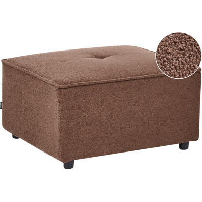 BELIANI Otomana Rectangular De Bouclé Sala De Estar Estilo Moderno Marrón Axebo BELIANI Otomana Rectangular De Bouclé Sala De Estar Estilo Moderno Marrón Axebo