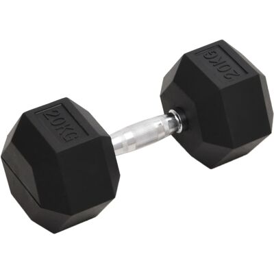 vidaXL Mancuerna de hierro fundido 20 kg - Equipo de fitness vidaXL Mancuerna de hierro fundido 20 kg - Equipo de fitness