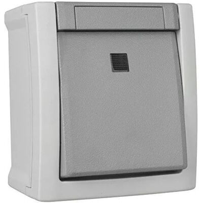 VIKO Interruptor de Pared Gris - Resistente a la Humedad IP54 VIKO Interruptor de Pared Gris - Resistente a la Humedad IP54