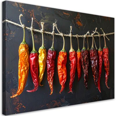FEEBY Impresión De Imagen, Chiles Rojos Secos, 120x80 FEEBY Impresión De Imagen, Chiles Rojos Secos, 120x80