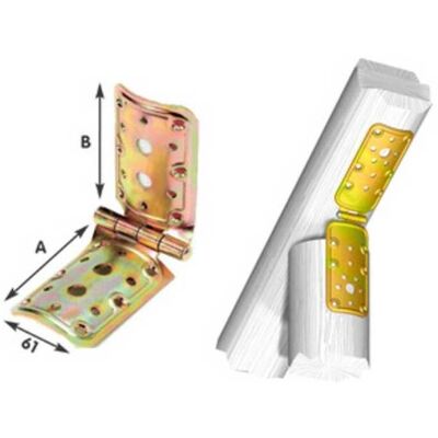 CAPALDO 10 X Piastra 914 Cerniera Pali Tondi Acc Trop 98x 98 Mm CAPALDO 10 X Piastra 914 Cerniera Pali Tondi Acc Trop 98x 98 Mm