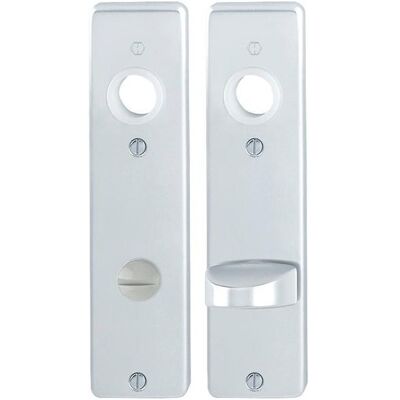 Par de placas cortas de aluminio Hoppe - Rectangular, 78mm, para puertas interiores Par de placas cortas de aluminio Hoppe - Rectangular, 78mm, para puertas interiores