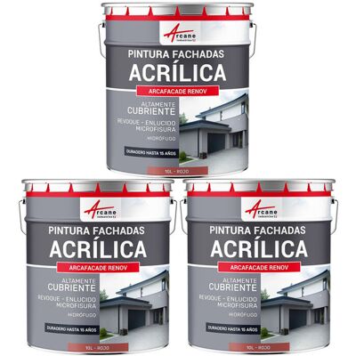 ARCANE INDUSTRIES Pintura Acrílica Para Exteriores, Impermeable Y Duradera Para Fachadas Exteriores - Arcafaçade Renov ARCANE INDUSTRIES Pintura Acrílica Para Exteriores, Impermeable Y Duradera Para Fachadas Exteriores - Arcafaçade Renov