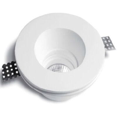TRADE SHOP TRAESIO - Porta Faretto Fisso In Gesso Ad Incasso 10cm - Luz empotrada TRADE SHOP TRAESIO - Porta Faretto Fisso In Gesso Ad Incasso 10cm - Luz empotrada