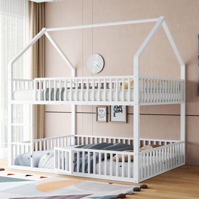 JHY DESIGN Litera Infantil De 140 X 200 Mm, Cama Doble De Metal, Cama Familiar, Litera Con Escaleras, Diseño Tipo Altillo, Cama Inferior Con Puerta De Apertura Pequeña, Blanca. JHY DESIGN Litera Infantil De 140 X 200 Mm, Cama Doble De Metal, Cama Familiar, Litera Con Escaleras, Diseño Tipo Altillo, Cama Inferior Con Puerta De Apertura Pequeña, Blanca.