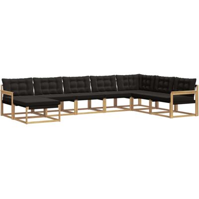 Conjunto De Sofás De Exterior 8 Uds. Blanco Y Negro Vidaxl Conjunto De Sofás De Exterior 8 Uds. Blanco Y Negro Vidaxl
