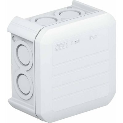 Caja de derivación gris claro OBO Bettermann - Cuadrada, IP67, para tubo 20mm Caja de derivación gris claro OBO Bettermann - Cuadrada, IP67, para tubo 20mm