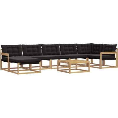 Conjunto De Sofás De Exterior 8 Uds. Blanco Y Negro Vidaxl Conjunto De Sofás De Exterior 8 Uds. Blanco Y Negro Vidaxl