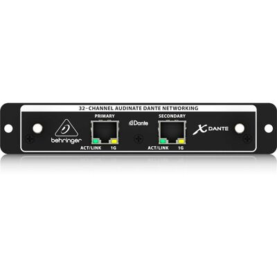 Tarjeta de expansión Dante de 32 canales Behringer X-Dante - Interfaz de audio Tarjeta de expansión Dante de 32 canales Behringer X-Dante - Interfaz de audio