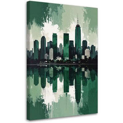 FEEBY Impresión De Imagen, Edificios Modernos De La Ciudad Verde, 60x90 FEEBY Impresión De Imagen, Edificios Modernos De La Ciudad Verde, 60x90