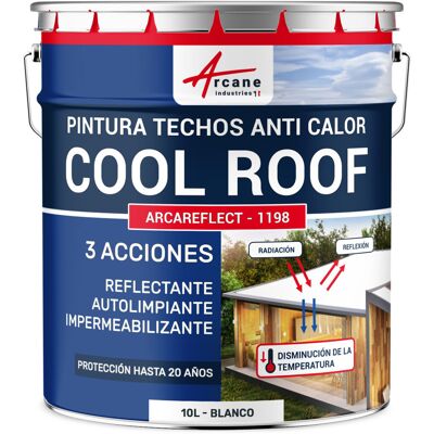 ARCANE INDUSTRIES Cool Roof - Pintura Anticalorica Para Tejados Reflectante Blanca - Arcareflect - 1198 ARCANE INDUSTRIES Cool Roof - Pintura Anticalorica Para Tejados Reflectante Blanca - Arcareflect - 1198