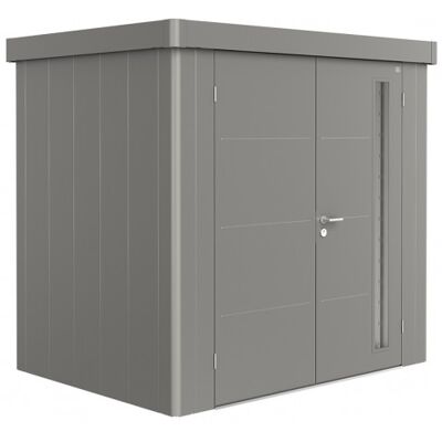 Caseta de jardín de acero Neo 4B de Biohort - Doble puerta - Gris oscuro Caseta de jardín de acero Neo 4B de Biohort - Doble puerta - Gris oscuro