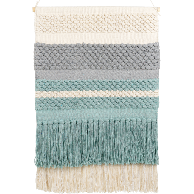 Beliani Decoración de Pared en Algodón Tejido a Mano - Estilo Costero Boho Beliani Decoración de Pared en Algodón Tejido a Mano - Estilo Costero Boho