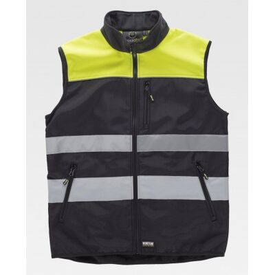 Chaleco Workshell Corta Vientos Con Cintas Reflectantes Workteam C2921 Chaleco Workshell Corta Vientos Con Cintas Reflectantes Workteam C2921