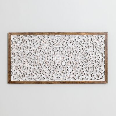 Panel Decorativo Blanco Vintage de Madera - Panel de Pared 122x63 cm Panel Decorativo Blanco Vintage de Madera - Panel de Pared 122x63 cm