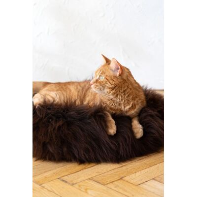 OEM Cama Redonda Para Mascotas De Piel De Oveja Natural - Marrón 50 Cm OEM Cama Redonda Para Mascotas De Piel De Oveja Natural - Marrón 50 Cm
