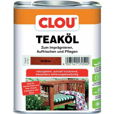 Clou - Aceite de teck incoloro - 750ml - Aceite de madera Clou - Aceite de teck incoloro - 750ml - Aceite de madera