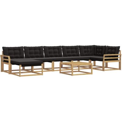 Conjunto De Sofás De Exterior 8 Uds. Blanco Y Negro Vidaxl Conjunto De Sofás De Exterior 8 Uds. Blanco Y Negro Vidaxl