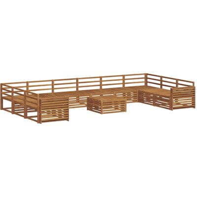 Juegos De Sofás 11 Uds. Natural Madera De Acacia Sólida Vidaxl Juegos De Sofás 11 Uds. Natural Madera De Acacia Sólida Vidaxl