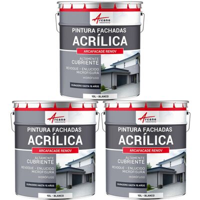 ARCANE INDUSTRIES Pintura Acrílica Para Exteriores, Impermeable Y Duradera Para Fachadas Exteriores - Arcafaçade Renov ARCANE INDUSTRIES Pintura Acrílica Para Exteriores, Impermeable Y Duradera Para Fachadas Exteriores - Arcafaçade Renov