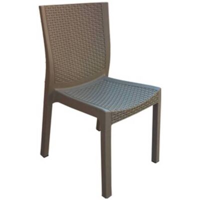 CAPALDO Sedia Panarea Resina Effetto Rattan Tortora CAPALDO Sedia Panarea Resina Effetto Rattan Tortora