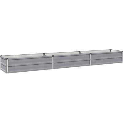 Cama De Jardín Elevada Gris 240 X 40 X 24 Cm Acero Vidaxl Cama De Jardín Elevada Gris 240 X 40 X 24 Cm Acero Vidaxl