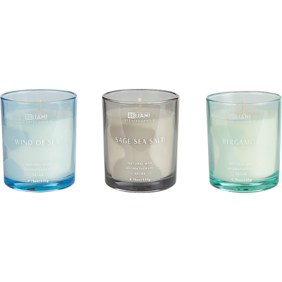 Beliani Conjunto de 3 Velas Perfumadas - Aroma Natural y Fresco Beliani Conjunto de 3 Velas Perfumadas - Aroma Natural y Fresco