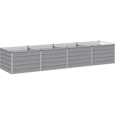 Cama De Jardín Elevada Gris 321 X 80 X 55 Cm Acero Vidaxl Cama De Jardín Elevada Gris 321 X 80 X 55 Cm Acero Vidaxl