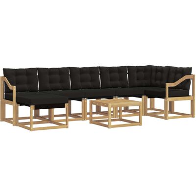 Conjunto De Sofás De Exterior 8 Uds. Blanco Y Negro Vidaxl Conjunto De Sofás De Exterior 8 Uds. Blanco Y Negro Vidaxl
