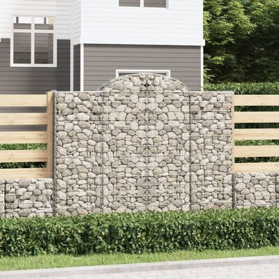 vidaXL Cestas de gaviones Arco 7 pzas - Muro decorativo de jardín vidaXL Cestas de gaviones Arco 7 pzas - Muro decorativo de jardín