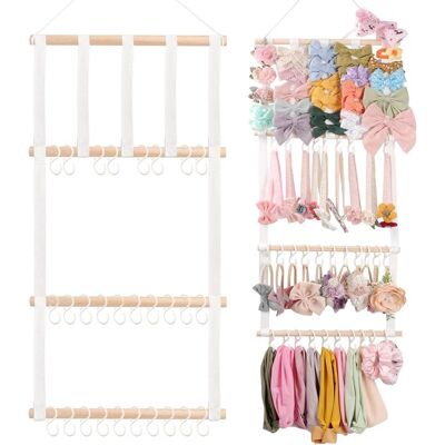 OEM Estante De Pared Para Accesorios De Cabello Infantiles, Estante Para Guardar Accesorios De Cabello Infantiles, Incluye 30 Ganchos OEM Estante De Pared Para Accesorios De Cabello Infantiles, Estante Para Guardar Accesorios De Cabello Infantiles, Incluye 30 Ganchos