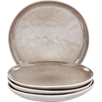 Platos de postre de cerámica gris Costmary - Pack de 4 Platos de postre de cerámica gris Costmary - Pack de 4