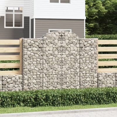 vidaXL Cesta de gavión arqueada 11 uds - Decoración de jardín vidaXL Cesta de gavión arqueada 11 uds - Decoración de jardín