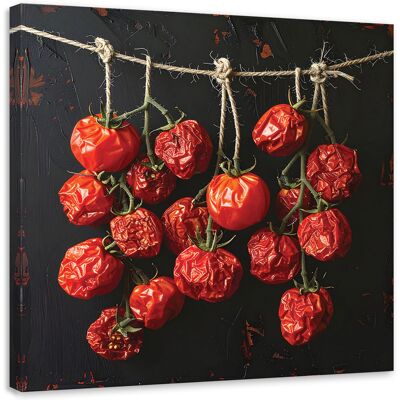 FEEBY Impresión De Imagen, Tomates Rojos Colgantes, 50x50 FEEBY Impresión De Imagen, Tomates Rojos Colgantes, 50x50