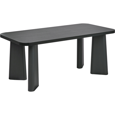 Beliani - Mesa Minimalista Con Tablero De Bordes Redondeados 180 X 90 Cm Negra Atlin Beliani - Mesa Minimalista Con Tablero De Bordes Redondeados 180 X 90 Cm Negra Atlin