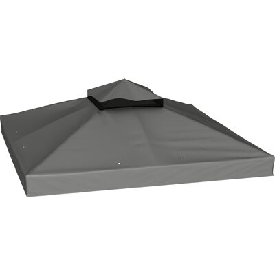 JHY DESIGN Toldo De Doble Techo De 3x3 M, Gris Oscuro. JHY DESIGN Toldo De Doble Techo De 3x3 M, Gris Oscuro.