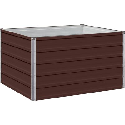 Cama De Jardín Elevada Marrón 100 X 80 X 55 Cm Vidaxl Cama De Jardín Elevada Marrón 100 X 80 X 55 Cm Vidaxl