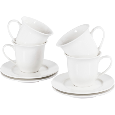 Beliani Set de Té de Porcelana Elderberry - Juego de 4 Beliani Set de Té de Porcelana Elderberry - Juego de 4