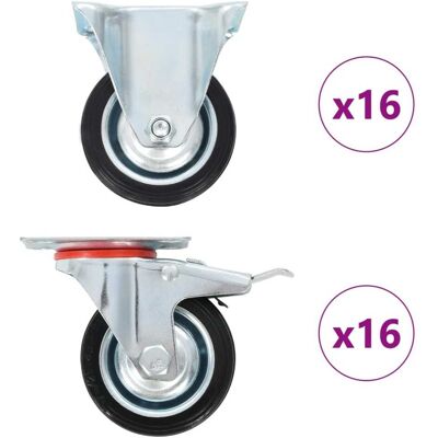 vidaXL 32 unidades Ruedas 75 mm - Accesorio para mobiliario vidaXL 32 unidades Ruedas 75 mm - Accesorio para mobiliario