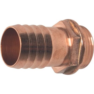 Conector de manguera Mega 19mm 3/4 pulg - Rosca externa y hexágono Conector de manguera Mega 19mm 3/4 pulg - Rosca externa y hexágono