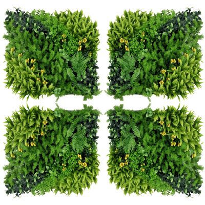 JHY DESIGN Conjunto De 12 Setos Artificiales, 50x50 Cm, Protección Uv, Pantalla De Privacidad. JHY DESIGN Conjunto De 12 Setos Artificiales, 50x50 Cm, Protección Uv, Pantalla De Privacidad.