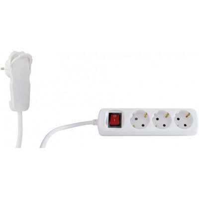 REGLETA DE 3 TOMAS REV BLANCO - Enchufe con interruptor - Power Strip REGLETA DE 3 TOMAS REV BLANCO - Enchufe con interruptor - Power Strip