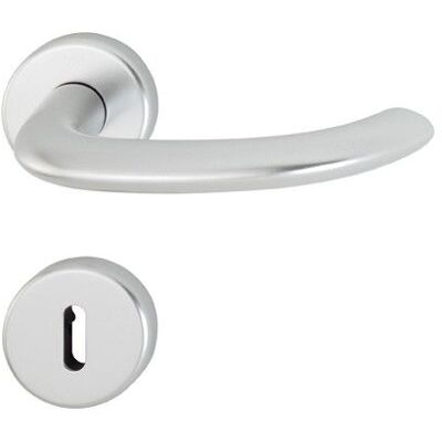 Juego de manijas de aluminio Hoppe con rosetas para puertas de vivienda Juego de manijas de aluminio Hoppe con rosetas para puertas de vivienda
