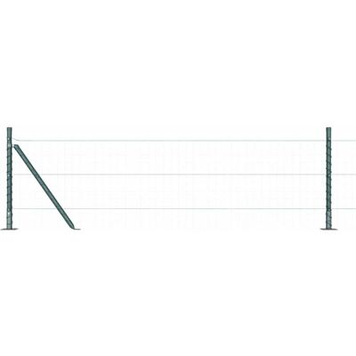 Conjunto de Postes de Cerca de Acero Verde VidaXL - Duradero y Completo Conjunto de Postes de Cerca de Acero Verde VidaXL - Duradero y Completo